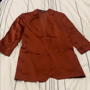 NWOT Express satin burnt orange blazer size M